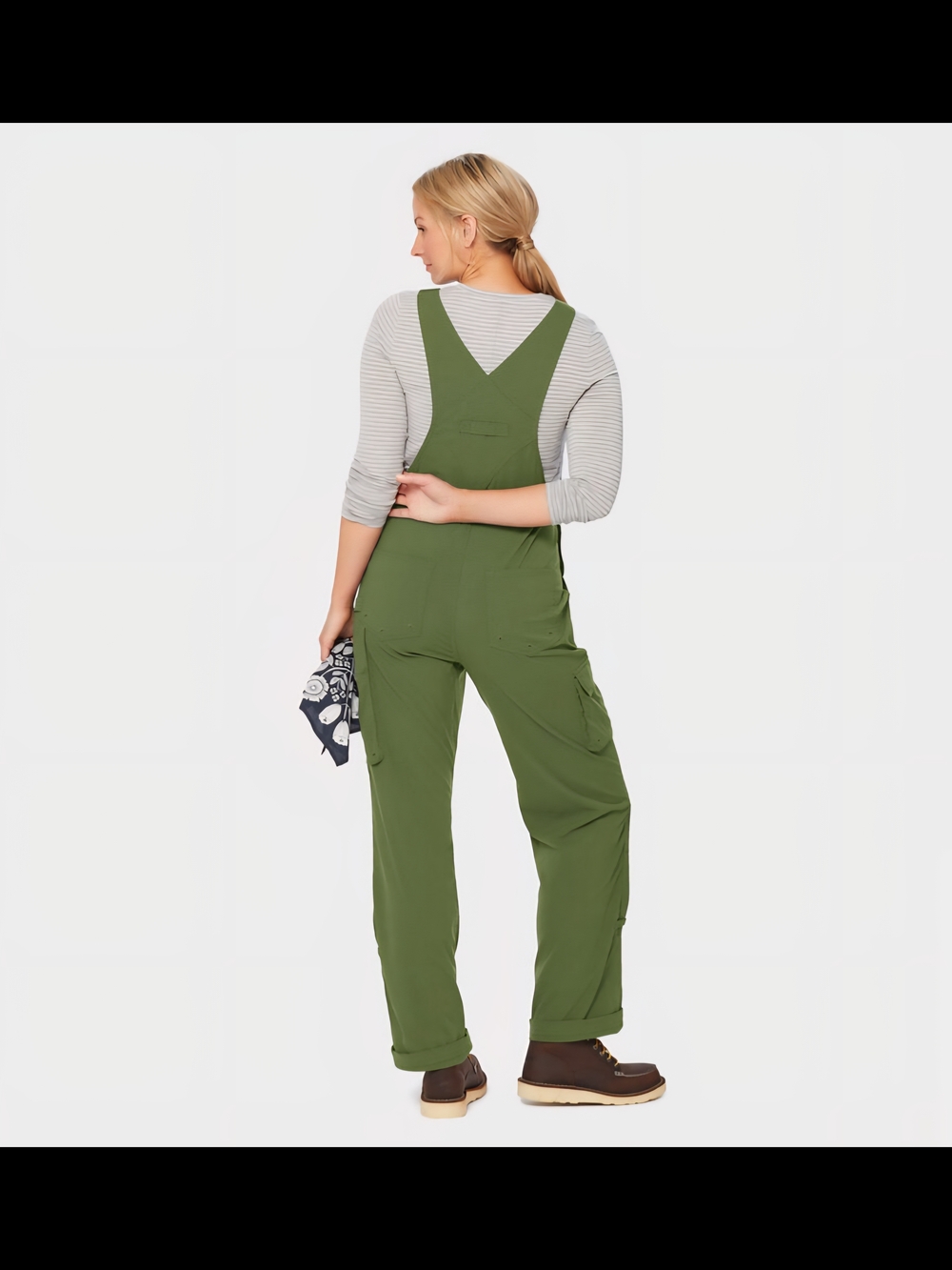 Duluth Trading Co Olive Green Women's Utility Overalls - Picture 3 of 4